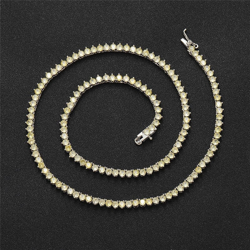 3mm Yellow Diamond Tennis Chain - Different Drips