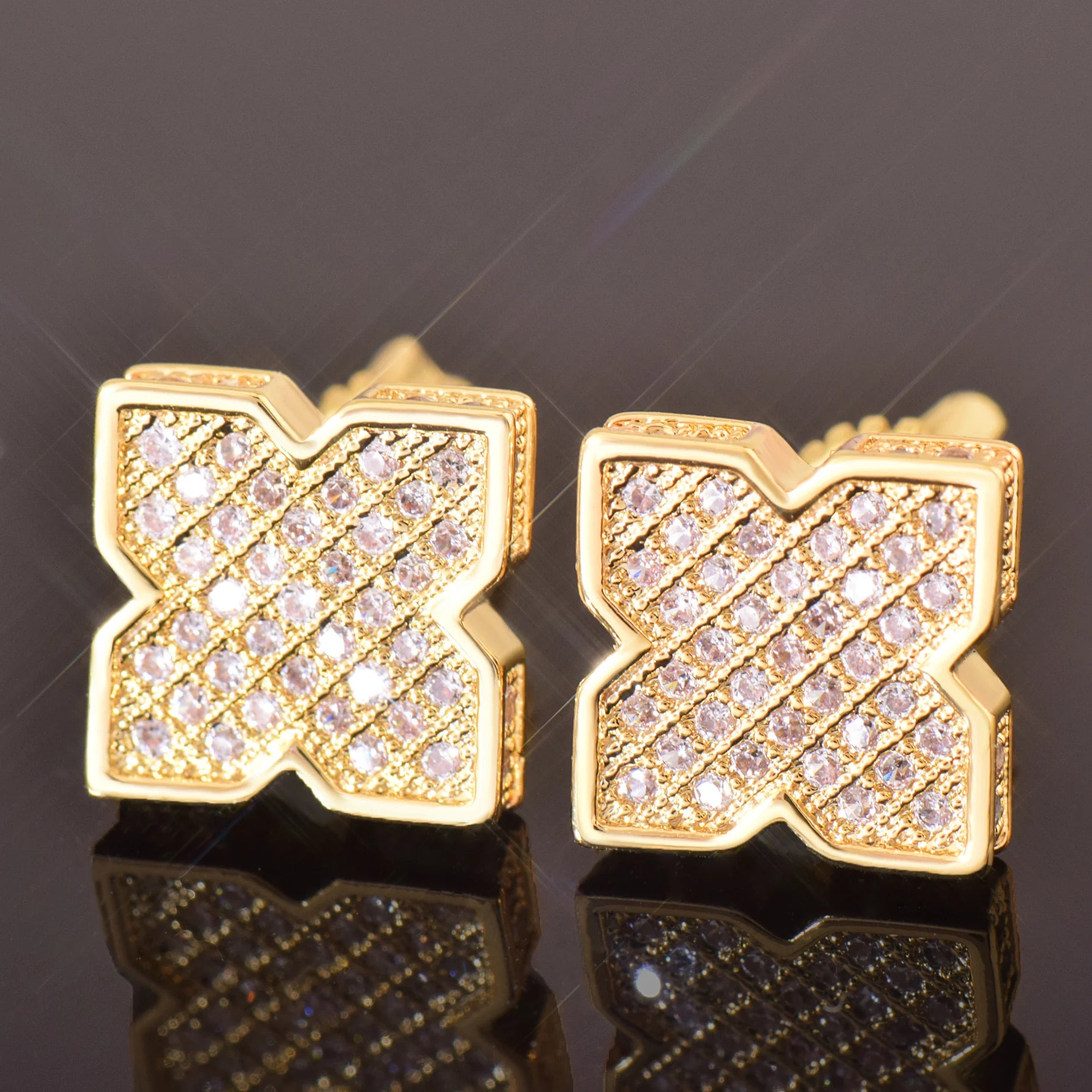 9mm Quatrefoil Stud Earrings - Different Drips