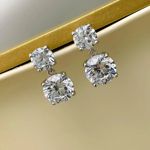 Women's S925 Moissanite Diamond Drop Stud Earrings - Different Drips