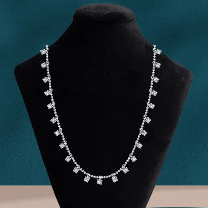 4mm Women's S925 Moissanite Diamond Drop Necklace - Different Drips