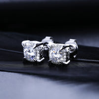 Thumbnail for 8mm S925 Moissanite Diamond Cushion Cut Earrings - Different Drips