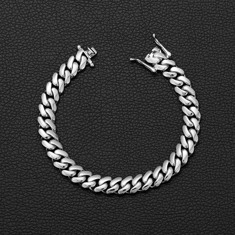 10-22mm Solid 18k Gold Plated Miami Cuban Link Bracelet - Different Drips