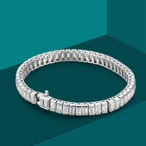 Women's S925 Baguette Diamond Tennis Bracelet - Different Drips