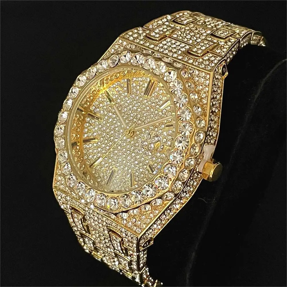 Bust Down Royal Blue Iced Out Watch - Different Drips