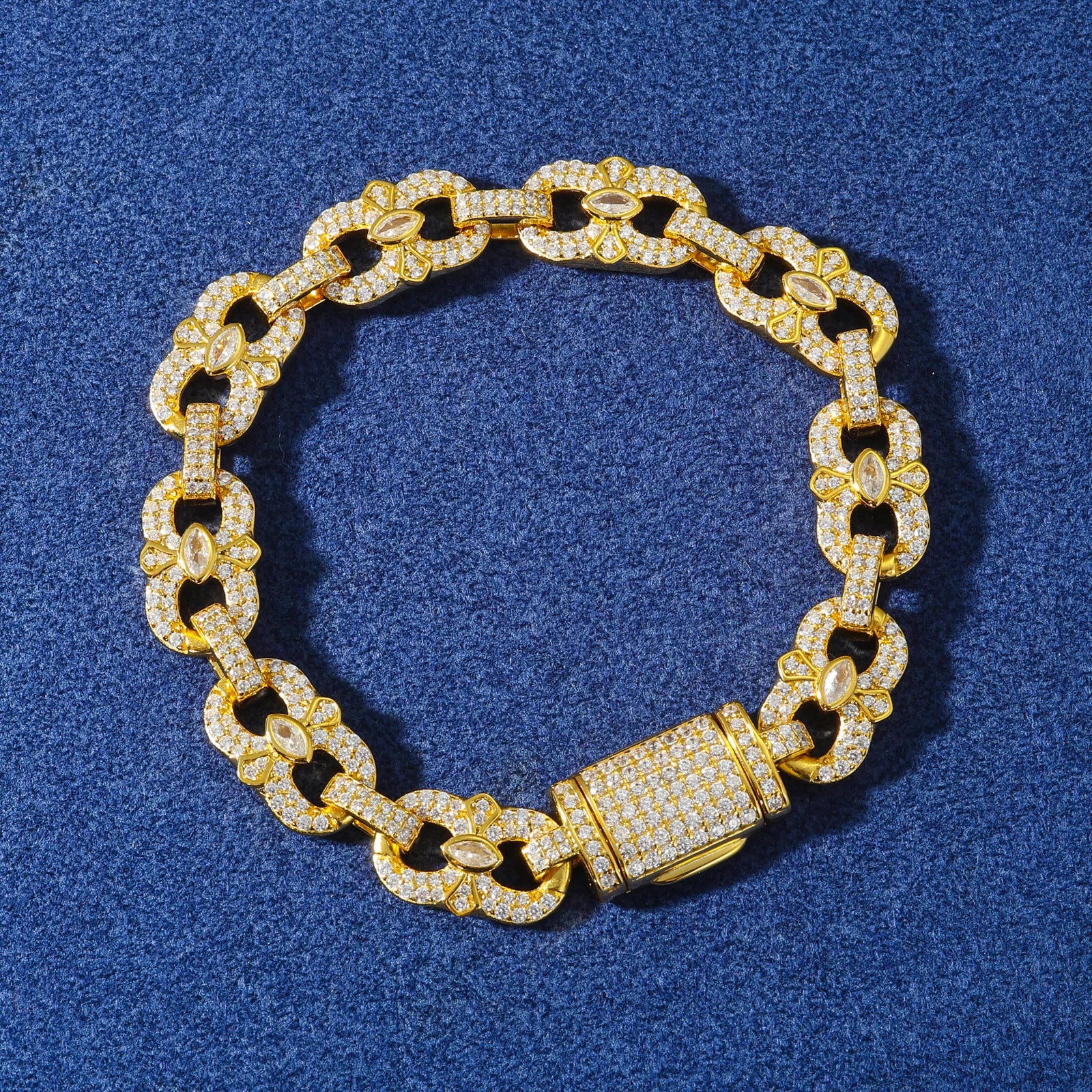 S925 Moissanite Marquise Link Diamond Bracelet - Different Drips