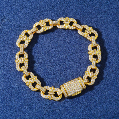 S925 Moissanite Marquise Link Diamond Bracelet - Different Drips