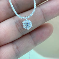 Thumbnail for Women's S925 Colored Round Cut Moissanite Diamond Pendant - Different Drips