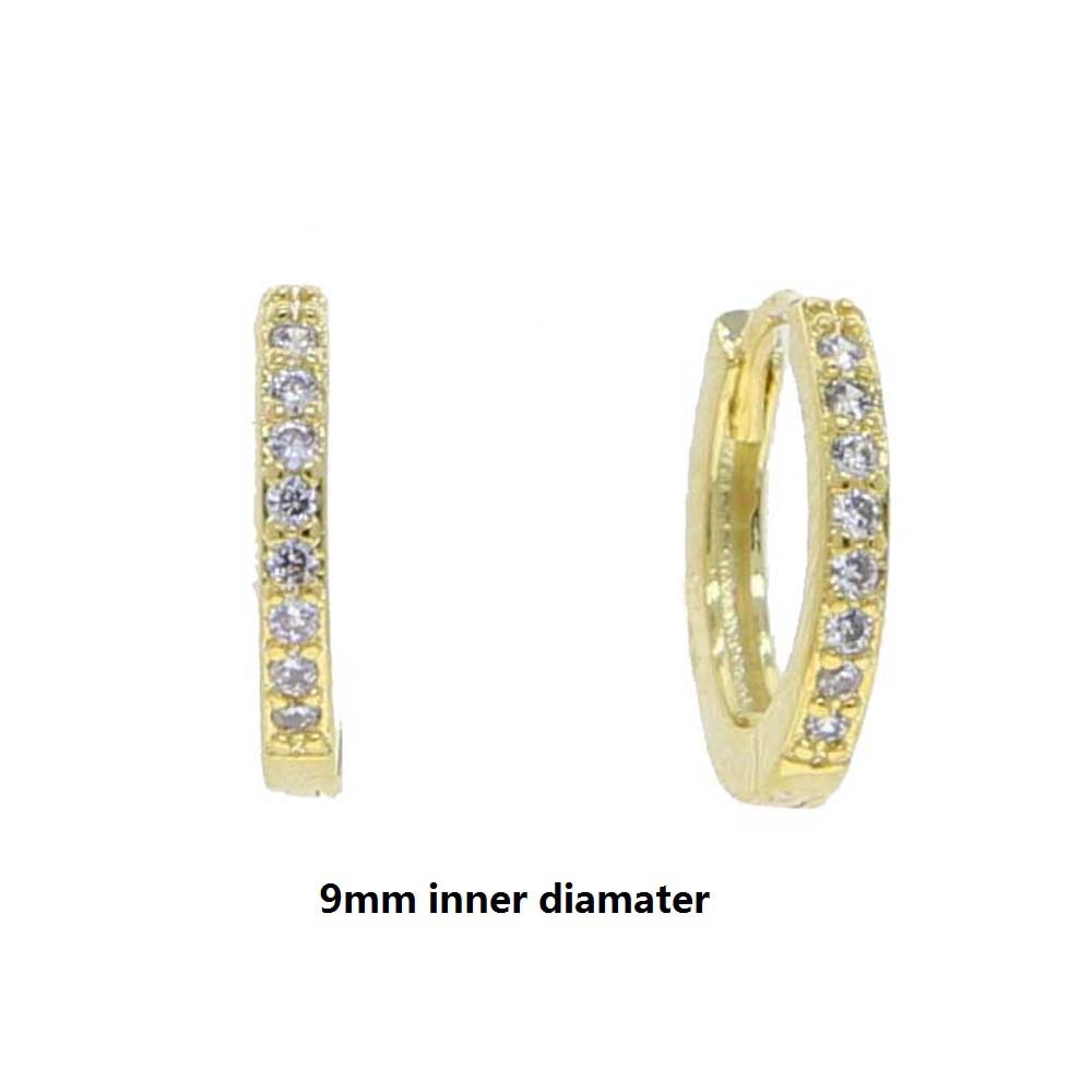 5mm-13mm Women's Eternity Hoop Earrings - Different Drips