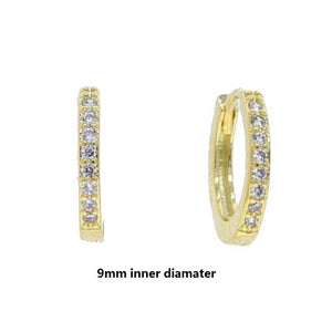 5mm-13mm Women's Eternity Hoop Earrings - Different Drips