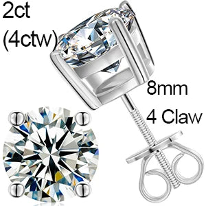 S925 0.5-12ct Moissanite Stud Earrings - Different Drips