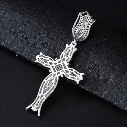 S925 Moissanite Blooming Rose Pendant - Different Drips