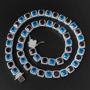 10mm Blue Glaicer Tennis Chain - Different Drips
