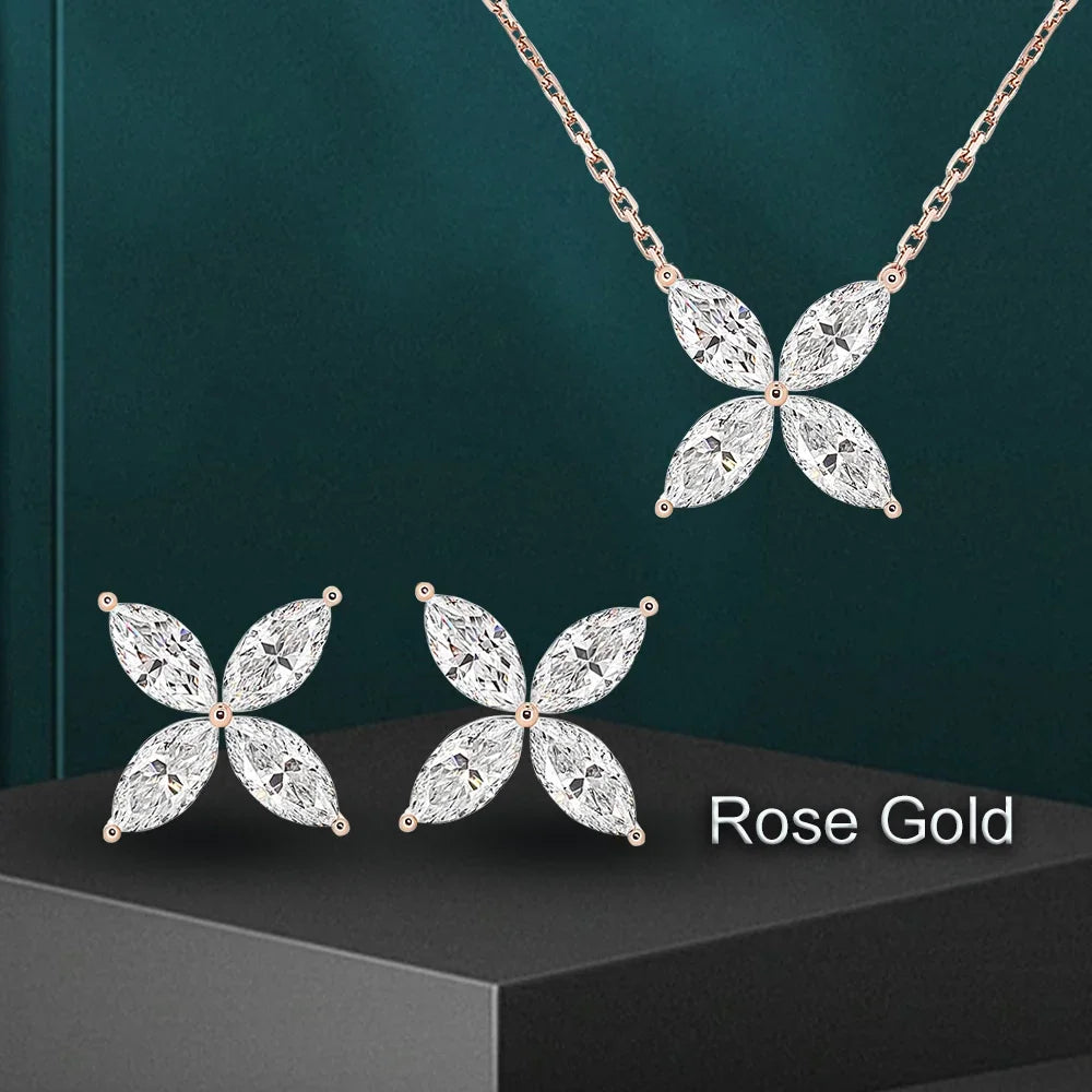 Women's S925 Moissanite Diamond Butterfly Pendant - Different Drips