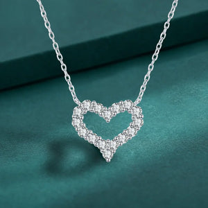 Women's S925 Moissanite Diamond Heart Pendant - Different Drips