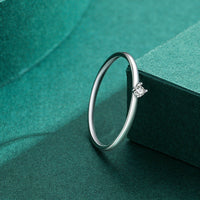 Thumbnail for Women's S925 Moissanite Micro Solitaire Band Ring - Different Drips