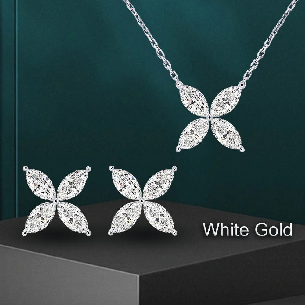 Women's S925 Moissanite Diamond Butterfly Pendant - Different Drips
