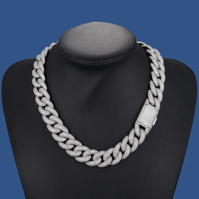 20mm S925 Moissanite Diamond Curb Cuban Chain - Different Drips