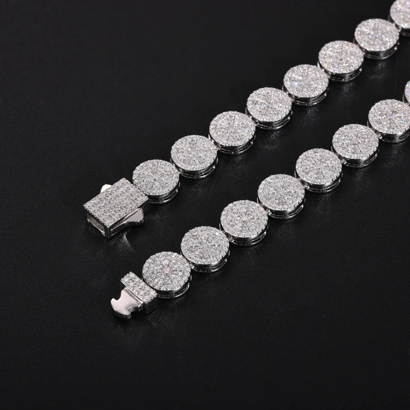 S925 Moissanite Round Link Pave Chain - Different Drips