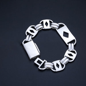 15mm S925 Moissanite Card Link Bracelet - Different Drips