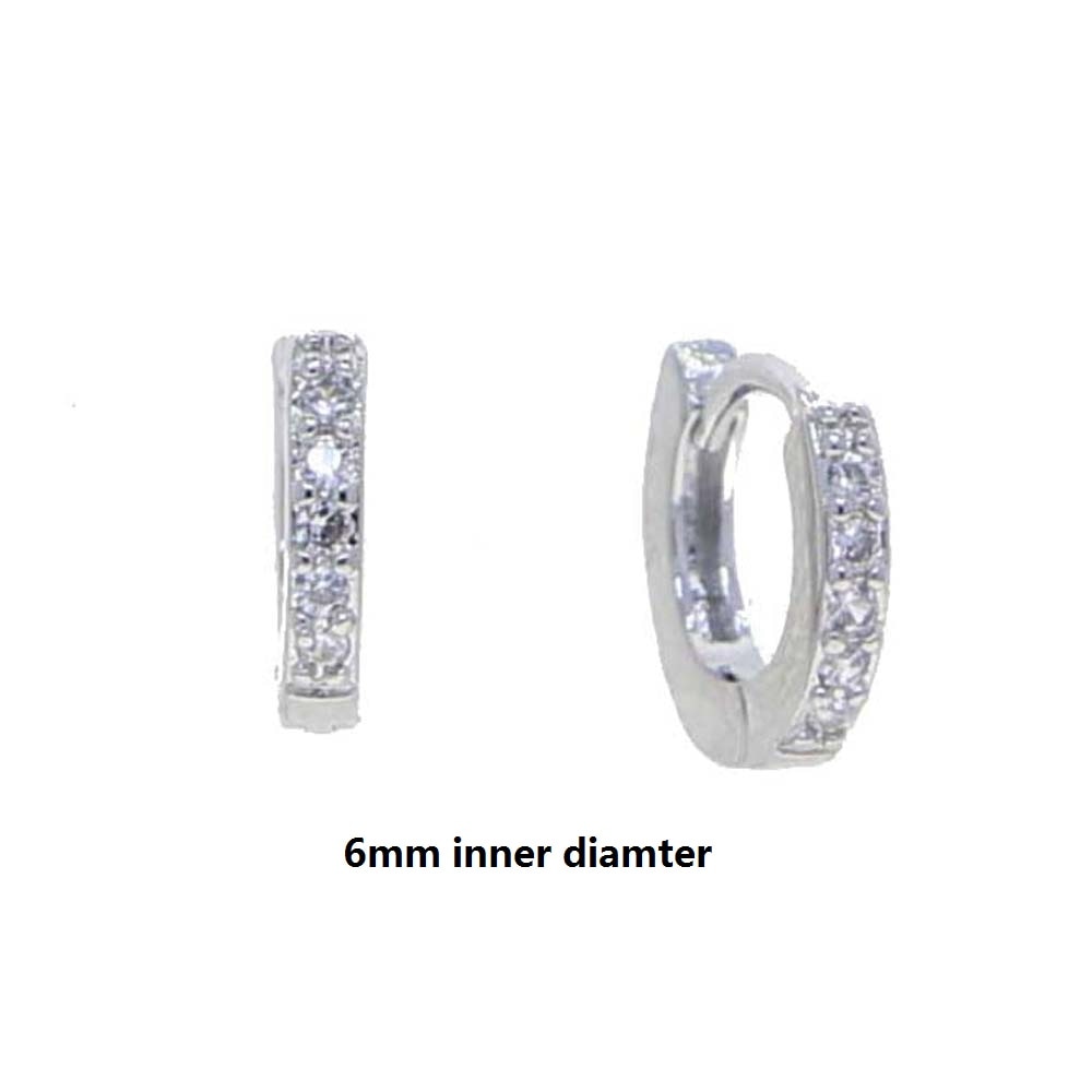 5mm-13mm Women's Eternity Hoop Earrings - Different Drips