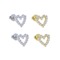 Thumbnail for S925 Women's Hollow Heart Stud Earrings - Different Drips