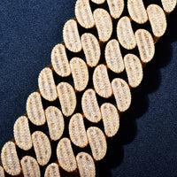 Thumbnail for 21mm All Over Baguette Cuban Link Chain - Different Drips