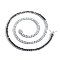 Thumbnail for 3mm White & Black Tennis Chain - Different Drips