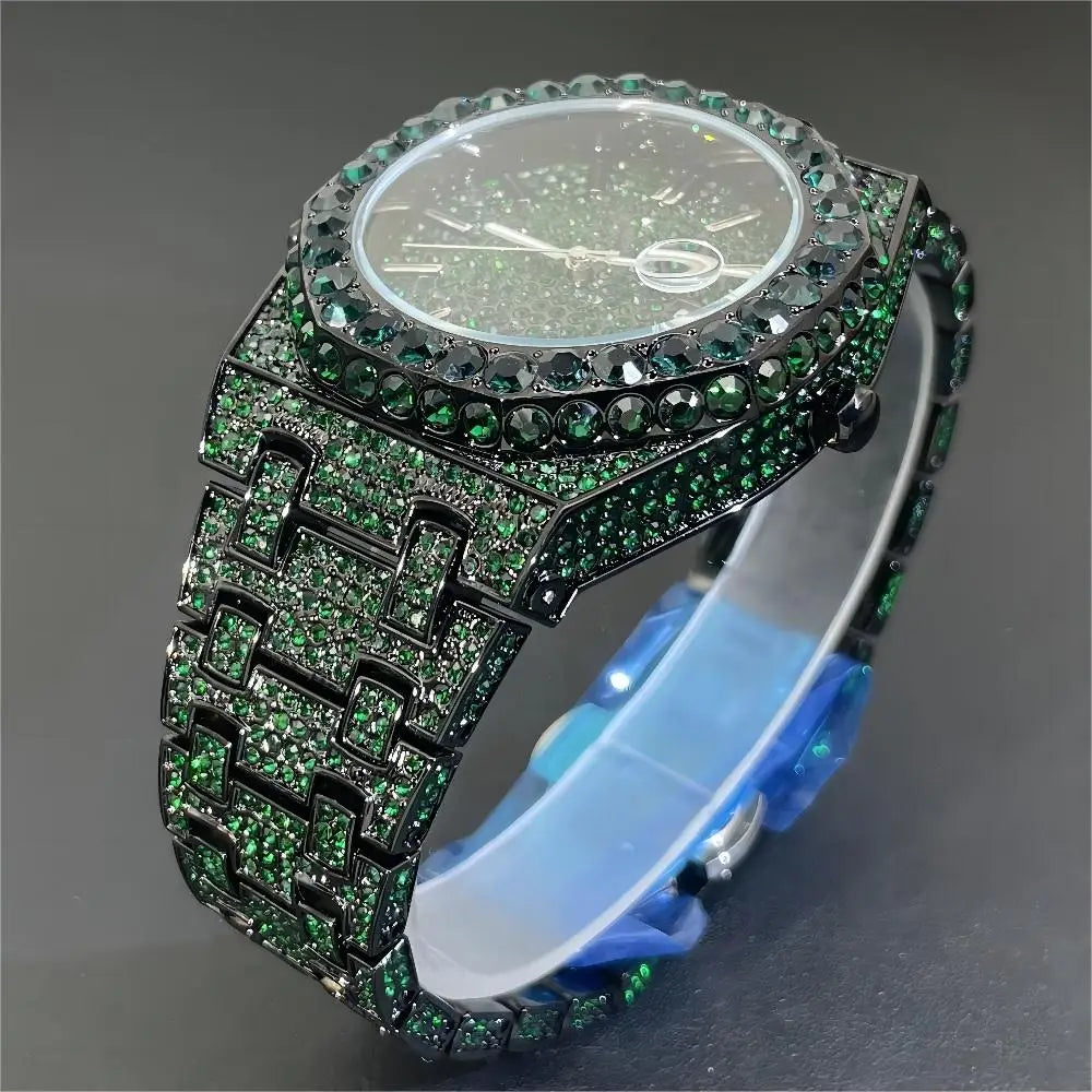 Bust Down Royal Blue Iced Out Watch - Different Drips