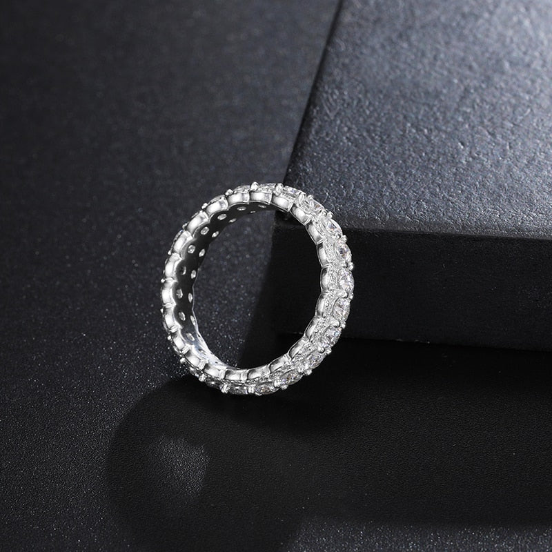 3mm S925 Moissanite Band Ring - Different Drips