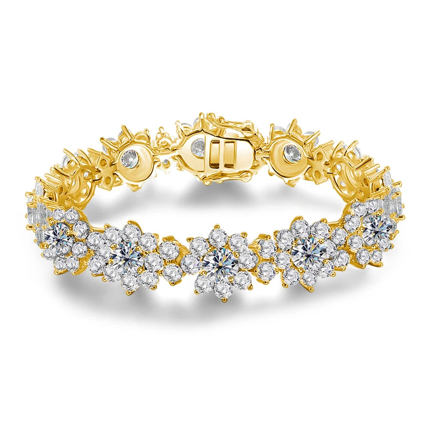 Women's S925 Diamond Flower Bracelet - Different Drips