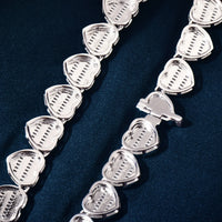 Thumbnail for 12mm Baguette Heart Link Chain - Different Drips