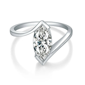 1CT Women's S925 Moissanite Diamond Marquise Cut Ring - Different Drips