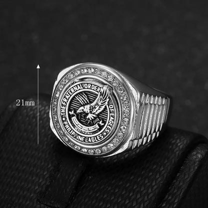 Iced Eagle Emblem Class Ring Style - Different Drips