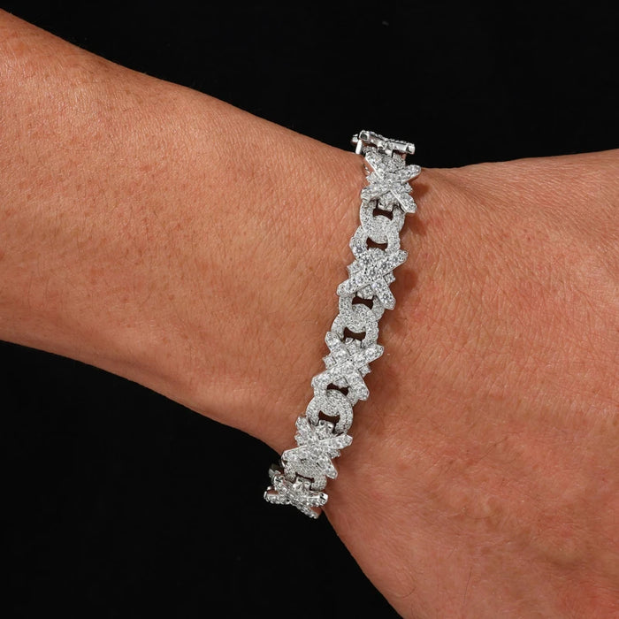 S925 XOXO Moissanite Link Bracelet - Different Drips