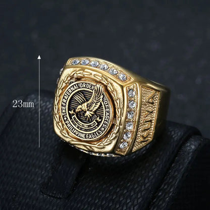 Iced Eagle Emblem Class Ring Style - Different Drips