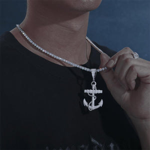 S925 Moissanite Anchor Pendant - Different Drips