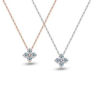 Women's S925 Clover Moissanite Diamond Pendant - Different Drips