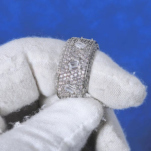 Wide Baguette Scatter Band - Different Drips