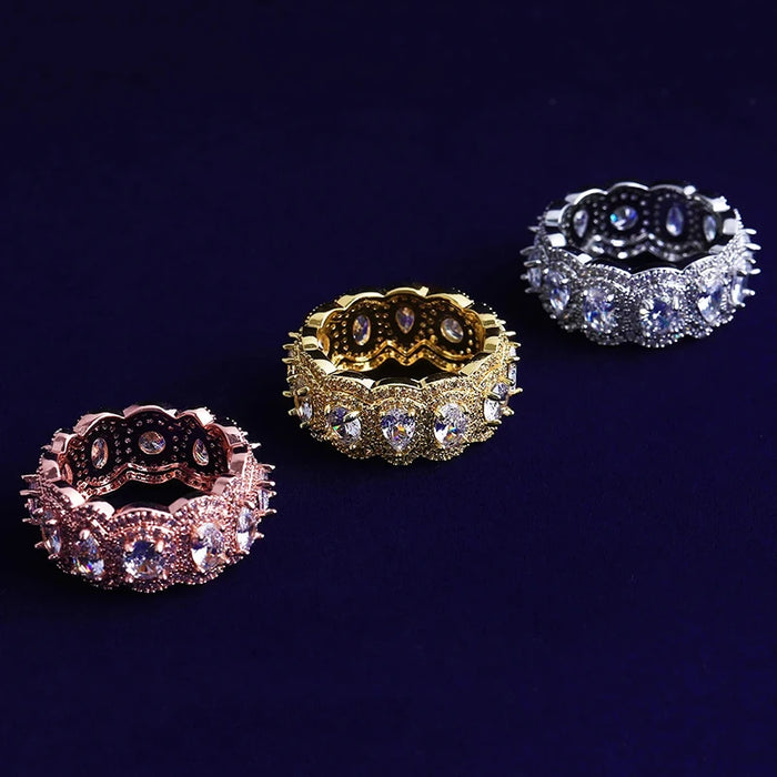 Pear-Cut Crown Eternity Ring - Different Drips