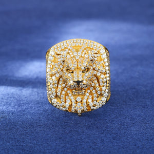 S925 Moissanite Diamond Lion Ring - Different Drips