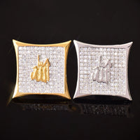 Thumbnail for 15mm Square Cut Allah Earrings - Different Drips