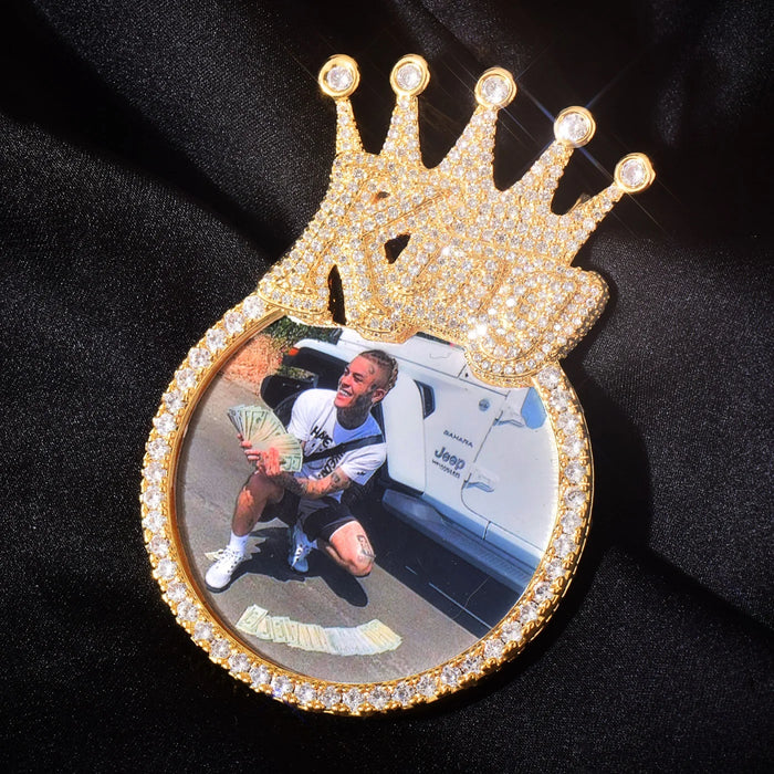 Crowned King Custom Photo Pendant - Different Drips