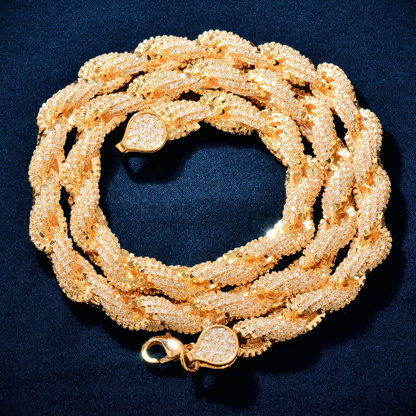 8mm Premium Thick Iced Out Rope Chain - Different Drips