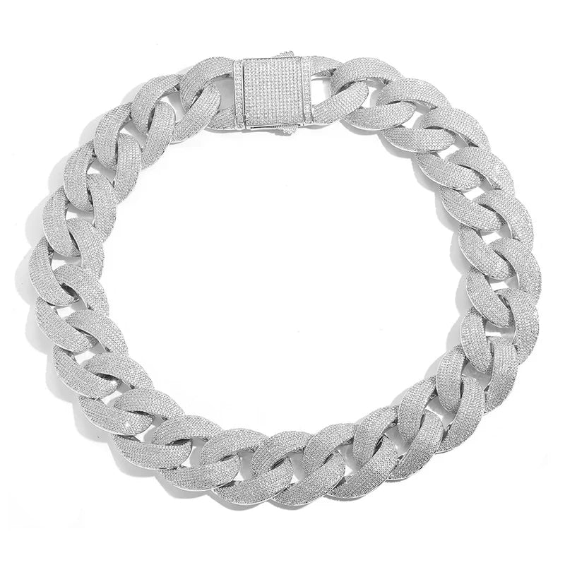 Fully Iced Rounded Miami Cuban Chain - Different Drips