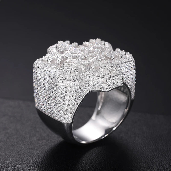 S925 Moissanite Diamond Snowflake Ring - Different Drips