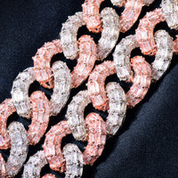 Thumbnail for 21mm All Over Baguette Miami Cuban Link Chain - Different Drips