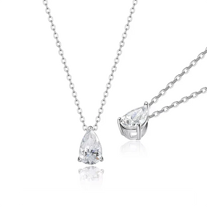 Women's S925 Teardrop Moissanite Pendant - Different Drips