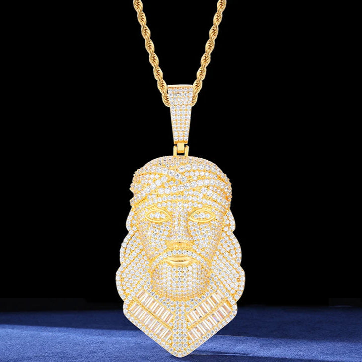 S925 Moissanite Baguette Diamond Jesus Piece Pendant - Different Drips