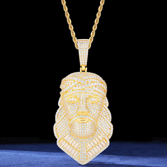 S925 Moissanite Baguette Diamond Jesus Piece Pendant - Different Drips