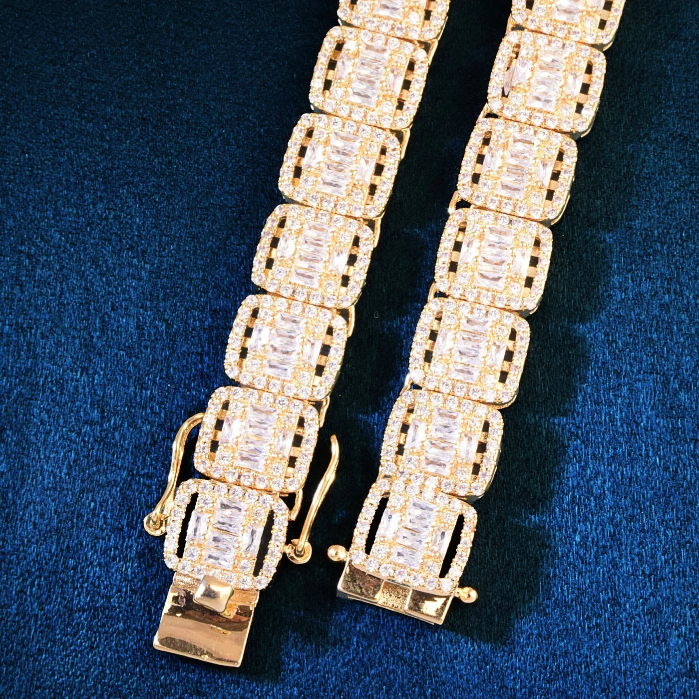 12mm Clusted Baguette Tennis Bracelet - Different Drips